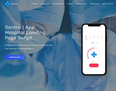 Sontra | App Hospital Landing Page Script.