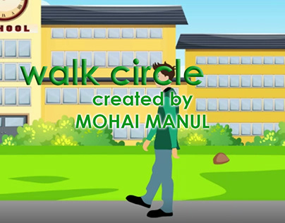 walking in the street Animation