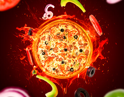 social media ads design - pizza fire storm