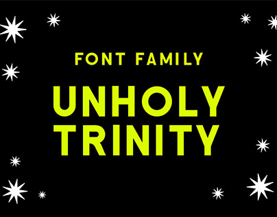 Unholy Trinity tipografía
