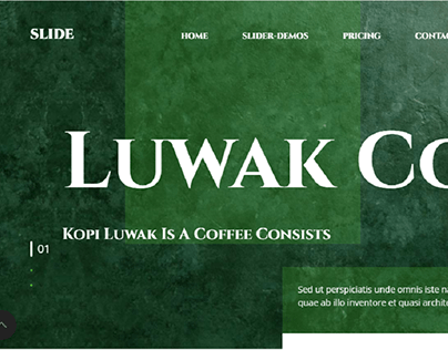 Slide Luwak coffee slider