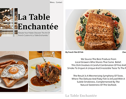 UI design for a French restaurant