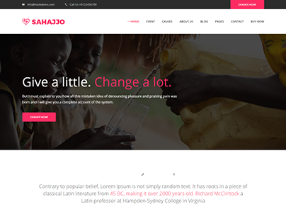 Sahajjo - Charity / Fundraising Nonprofit WordPress The