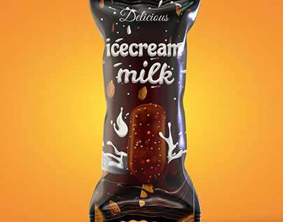 Ice Cream Milk packaging Design