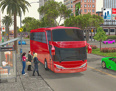 Bus Stand Game Screen Shot Render