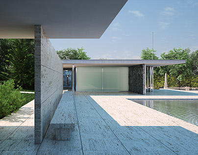 Barcelona pavilion by Mies van der Rohe