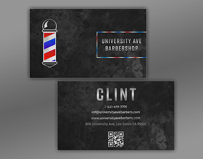Wizytówka (Business card) University Ave Barbershop