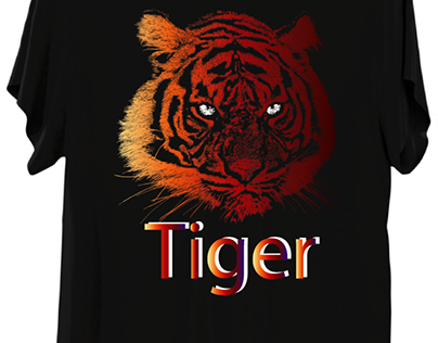 # Tiger Head T Shirt Design