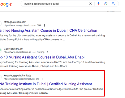 CNA Career with KNOWLEDGE POINT INSTITUTE.
