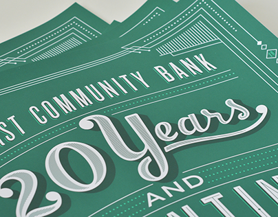 First Community Bank: 20th Anniversary Poster