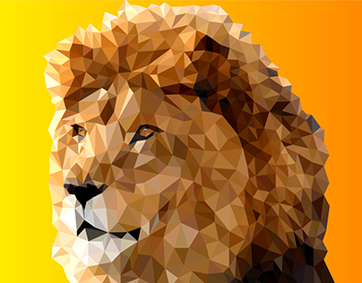 Aesop's Fable " The Lion and the Mouse" Low-Poly