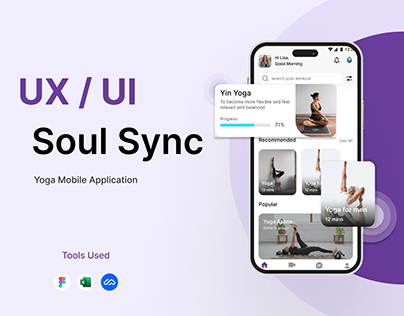 Soul Sync - Yoga App | UXUI CaseStudy | Mobile App