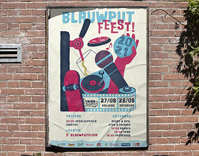 Blauwput Feest Poster