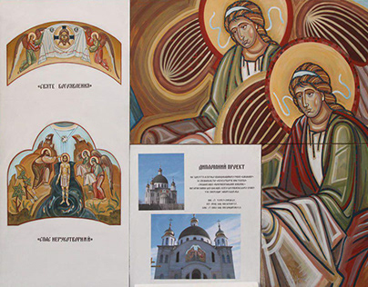 Mosaic panels for facades Holy Epiphany Cathedral