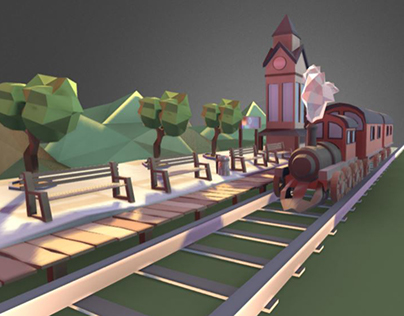 Low Poly - Train Station