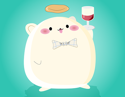 Hamster with wine