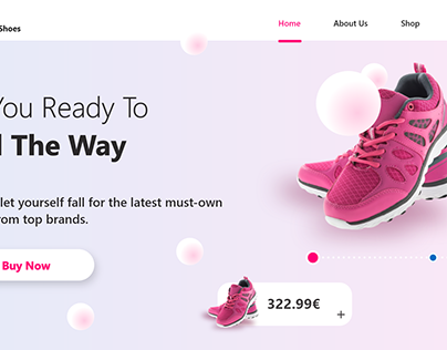 landing page shoes website