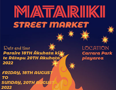Matariki street market poster
