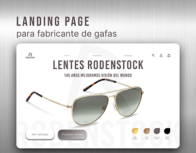 Landing Page para productor de gafas/lentes/antiojos