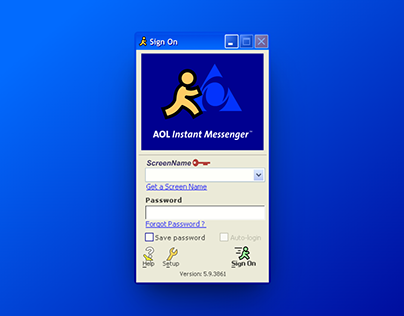 AOL Instant Messenger Login UI