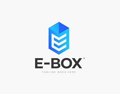 Modern 3D E-box Logo Design - Modern Logo