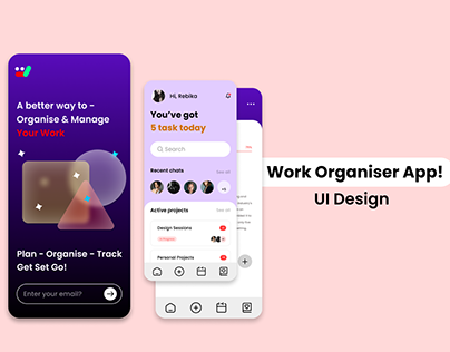 Work Organiser App! - UI Design