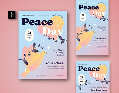 Gradient International Peace Day Flyer
