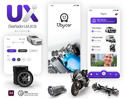 Diseño UI Adobe XD, Figma para repuestos de autos