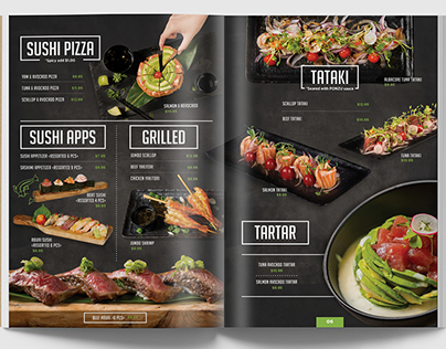 Sushi House Brand Identity | Restaurant Menu Design