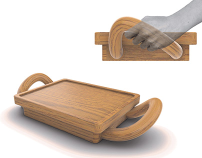 ergonomic tray for users with hand tremors