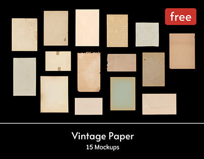 Vintage Paper – 15 Mockups [freebie]