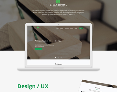 Webdesign for company 'De Houtexpert'