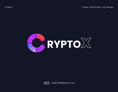 CryptoX crypto currency - C Logo Brand Identity Design