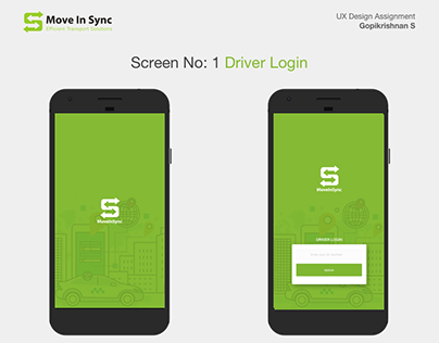 MoveInSync Driver App Screens