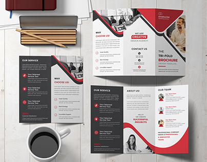 Corporate Tri-Fold Business Brochure Design