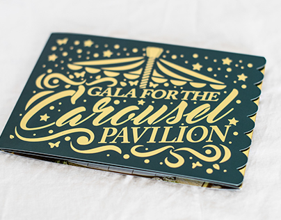 Carousel Pavilion Gold Foil Invite