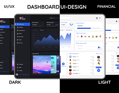 FINANCIAL Dashboard design |LIGHT & DARK MODE
