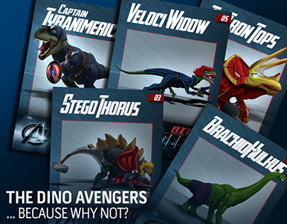 The Dino Avengers Trading Cards