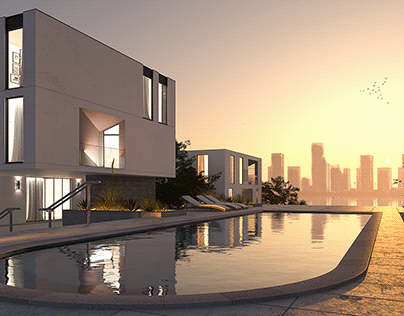 Architectural Exterior Visualization ; Sundown Environs