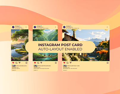 Instagram Post Card Design in Figma (Template)