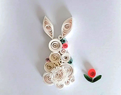 Pequeno Coelho / Little Rabbit ! - Quilling Art