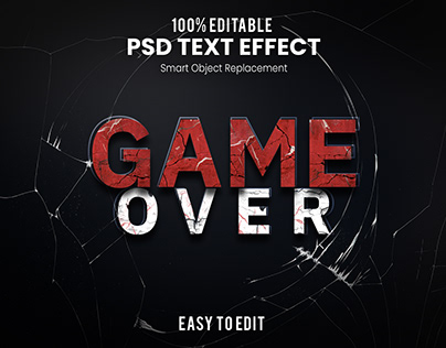 3D Text Style "Game Over"