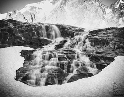 Sahale Glacier Waterfall. North Cascades N.P.