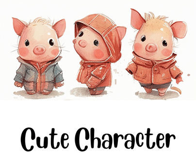 Cute Pig Illustration