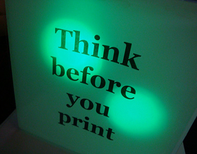 Think before you print