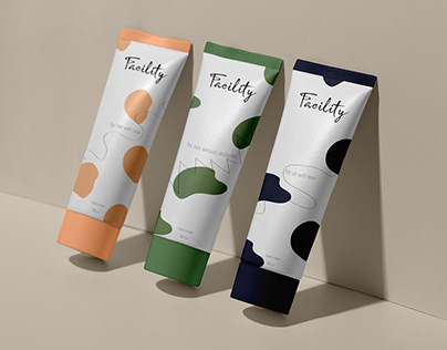 Package design of line hand creams for Facility