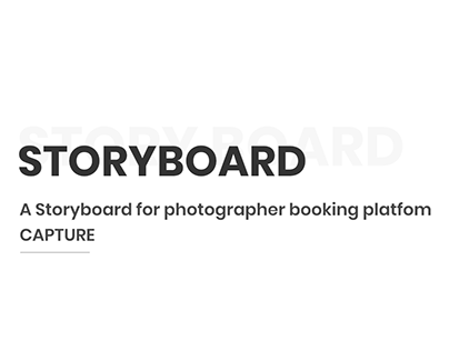 Story Boarding an online photographer booking platform.