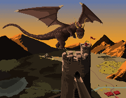 Dragon War Pixel art