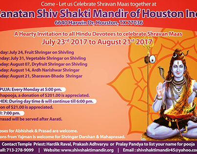 Sanatan Shiv Shakti Mandir Shravan Mass