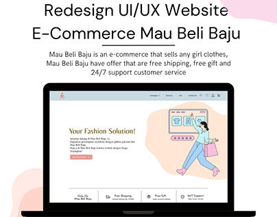 Redesign UI/UX Website E-commerce Mau Beli Baju